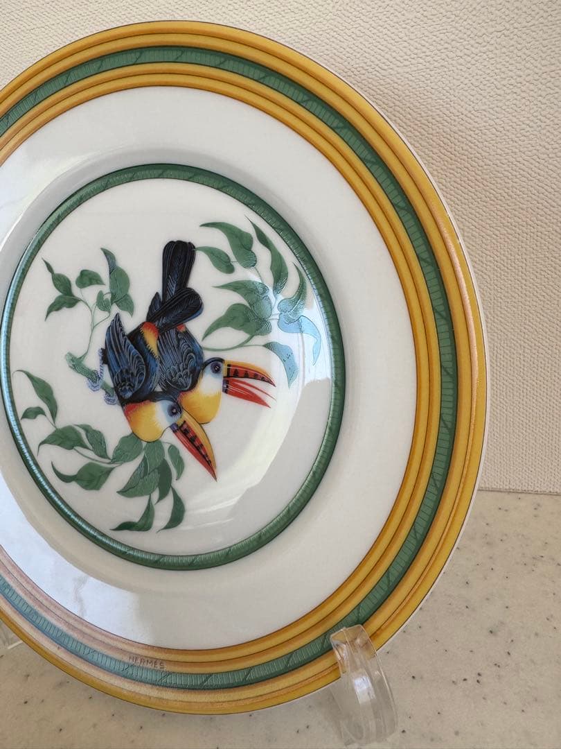 HERMES エルメス Toucan トゥカン プレート 19cm 鳥柄 未使用