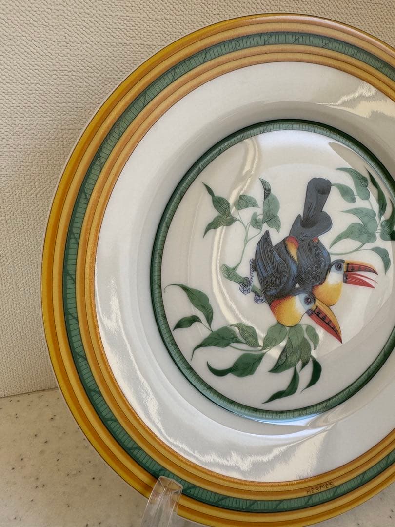 HERMES エルメス Toucan トゥカン プレート 19cm 鳥柄 未使用