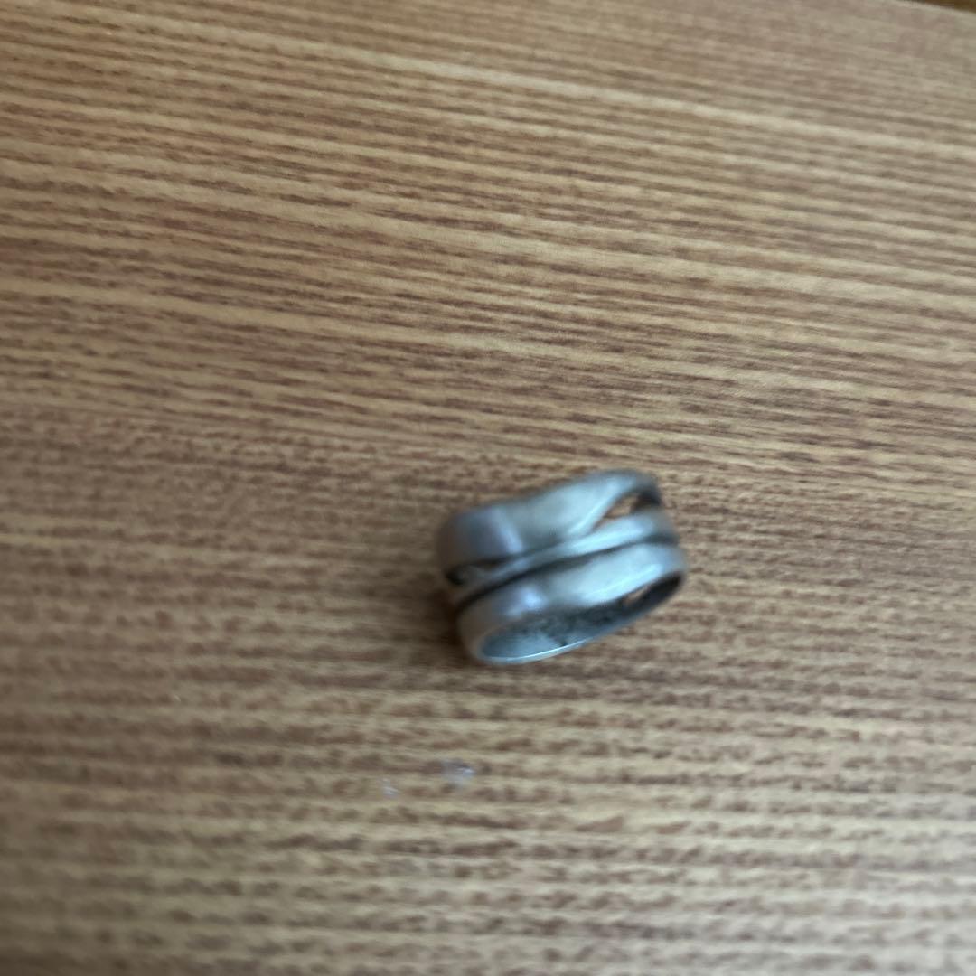 ハンドメイド シルバー 3連風リング