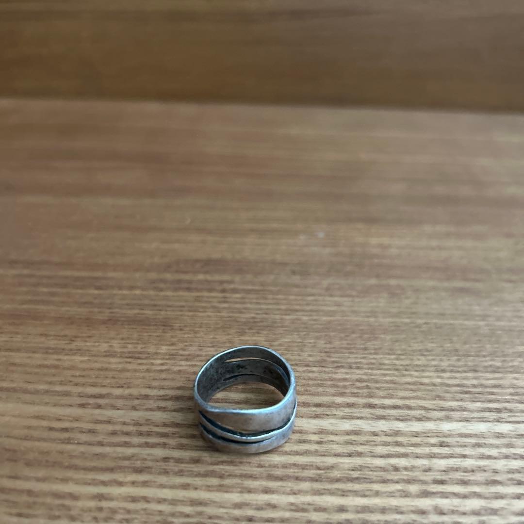 ハンドメイド シルバー 3連風リング