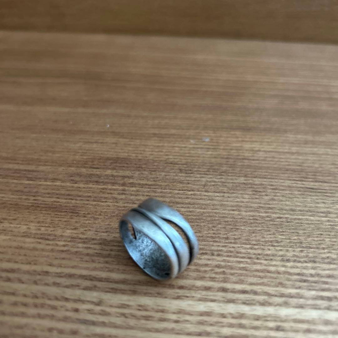 ハンドメイド シルバー 3連風リング