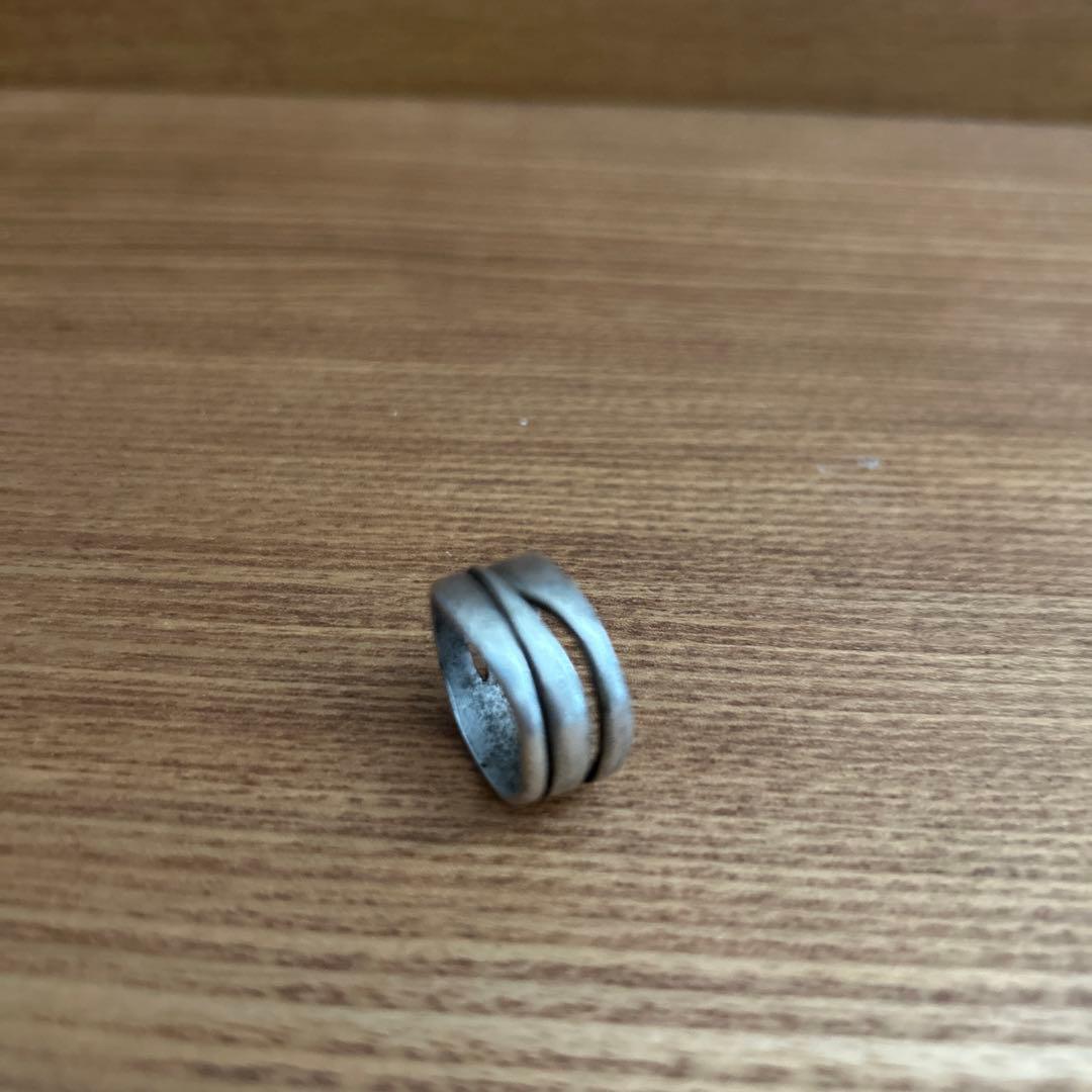 ハンドメイド シルバー 3連風リング