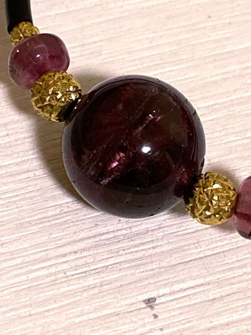 ルベライト K18 ブレスレット/天然石 パワーストーン MARIHA