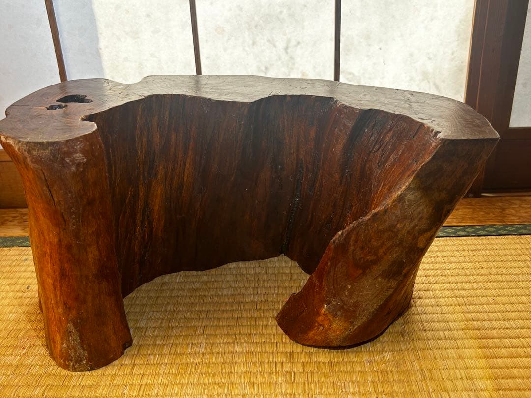 天然木製板座　高30cm x 幅43.5cm