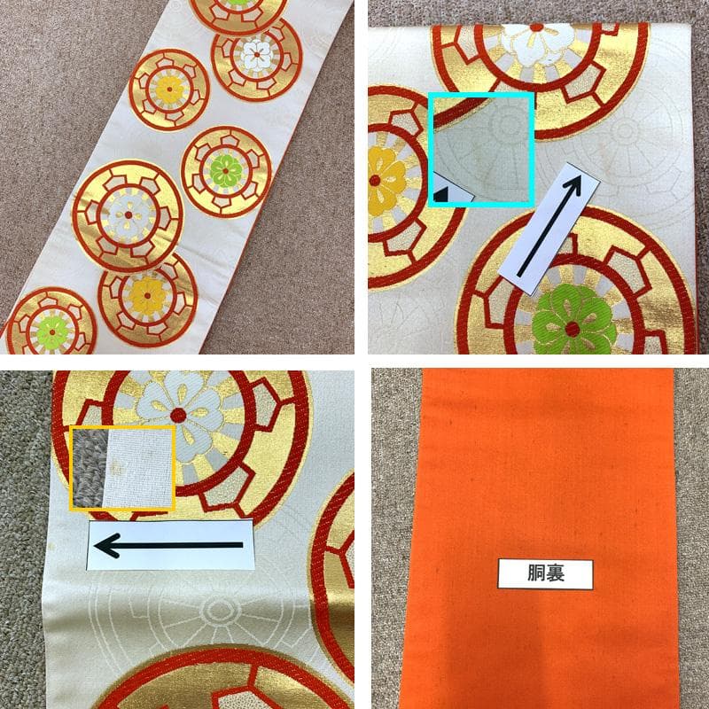 602ag25□七五三 七歳 女児 着物&袋帯&長襦袢 金彩 冊子□状態良好