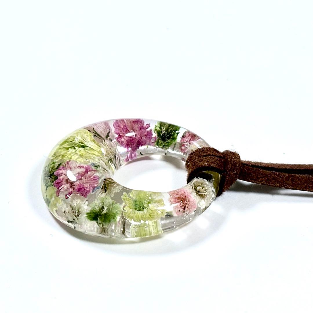 A26-073 レジンネックレス(かすみ草)トロピカル④Premium