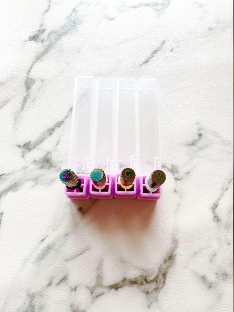 新品未使用 WSPT ネイルマシーンビット面取り有 防塵キャップ付！4本セット