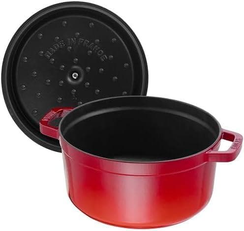 【新品】STAUB 赤 両手ホーロー鍋 直径280mm IH対応 国内正規品