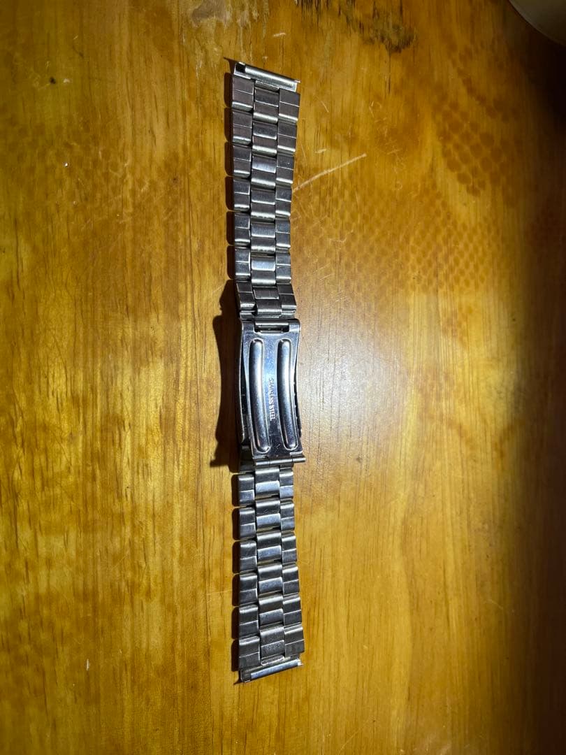 時計バンド　ステンレススチール製ブレスレット1970年代　ヴィンテージウォッチ