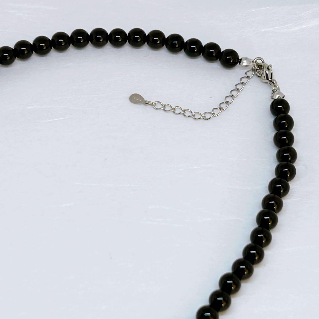 AAAモリオン丸8mmネックレス50cm＋アジャスター5cm 幸運呼ぶ　不安吸収