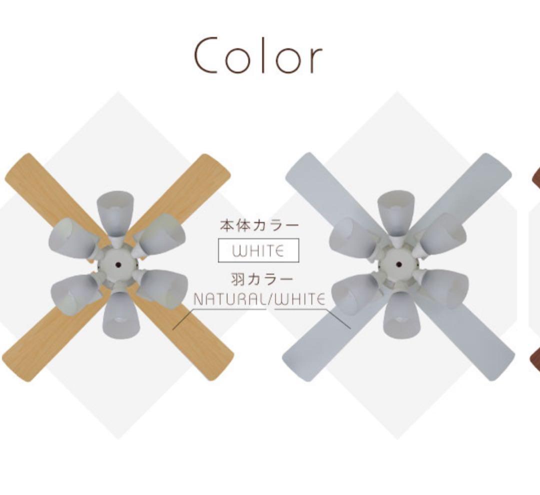 【LOWYA】シーリングファンライト6灯/未使用