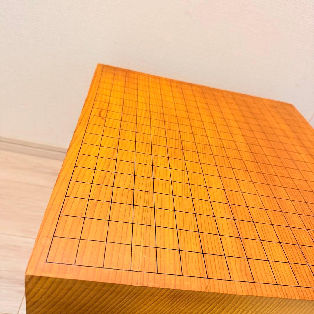 希少　高級囲碁盤 天地柾目 ヘソ　脚付き　6寸　17.5cm