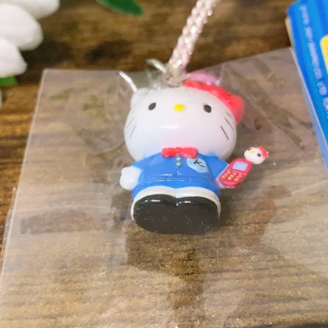 【激レア】ハローキティ 帰宅部 体育会系　根付　ストラップ　携帯電話　ガラケー