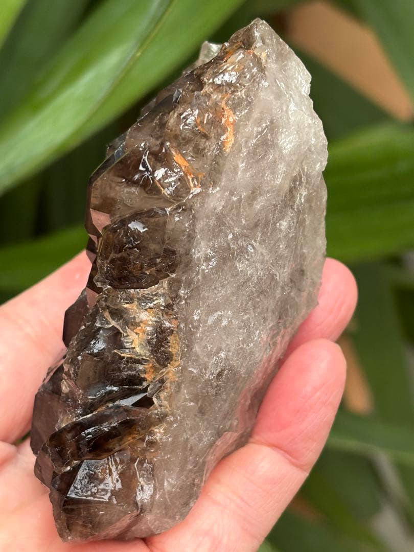 ブラジル産 ジャカレー水晶 ワニ水晶 エレスチャル 400g 複数水入り