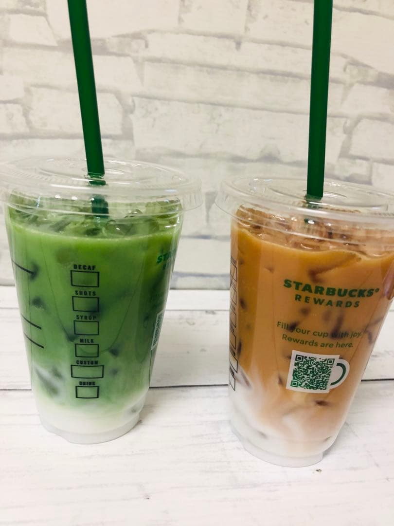 食品サンプル　スターバックスラテ　抹茶ラテ　セット
