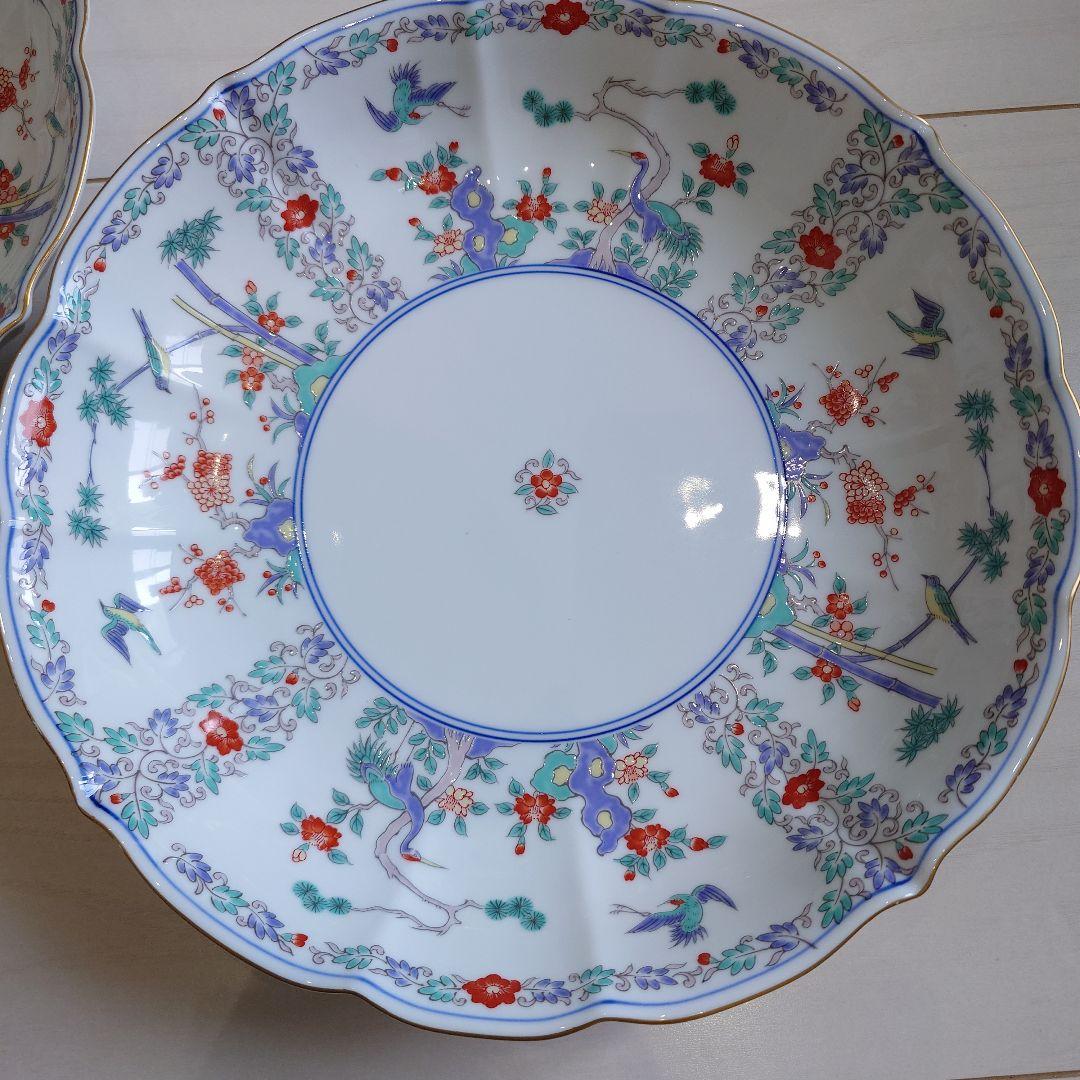 菓子器 盛鉢 大鉢 サラダボウル 有田焼 四方割松竹梅 - メルカリ