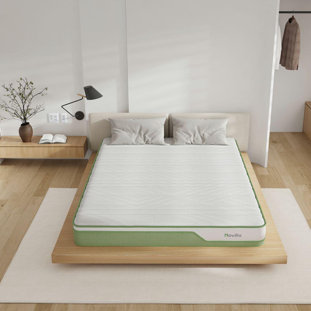 高密度ポケットコイル マットレス クイーン 厚さ18cm 通気性抜群 やや硬め