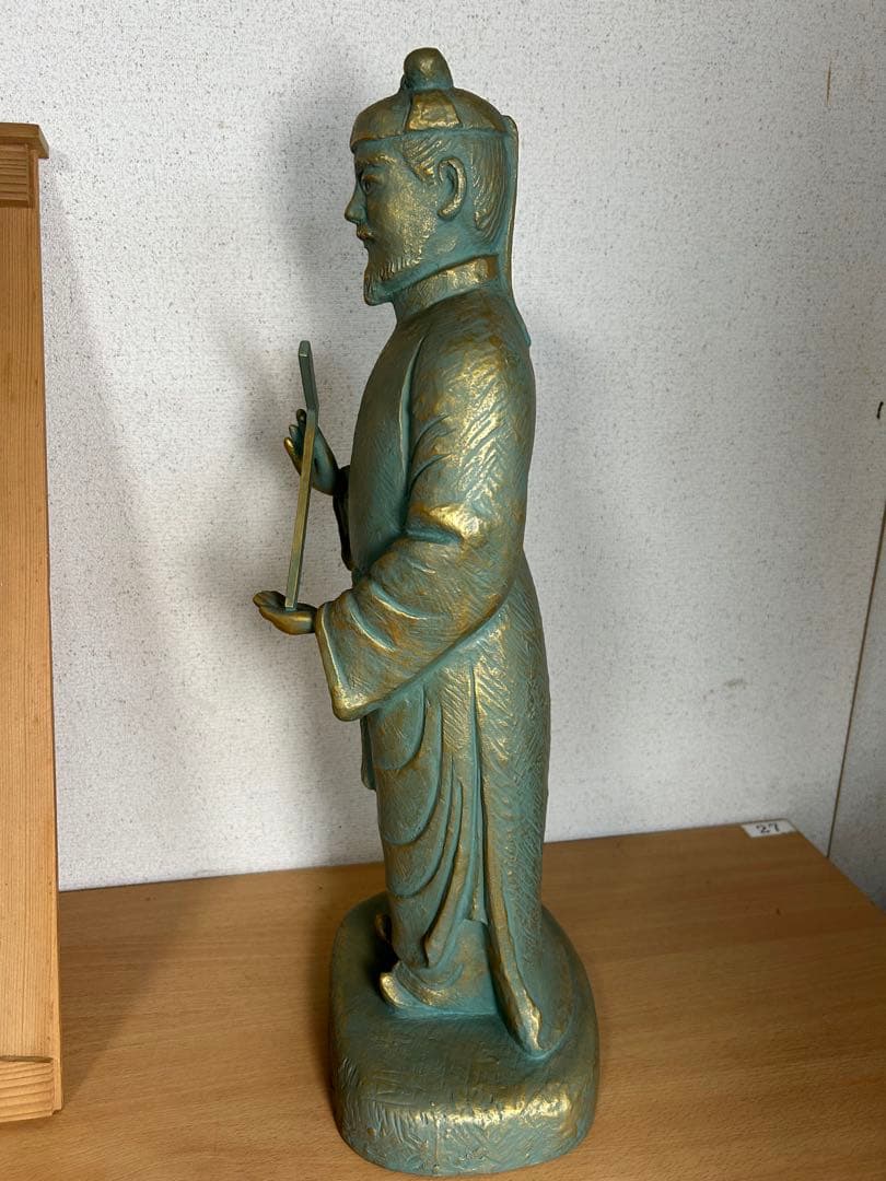 超レア　聖徳太子ブロンズ（青銅）に金青銅色仕上げ　銅像値下げ