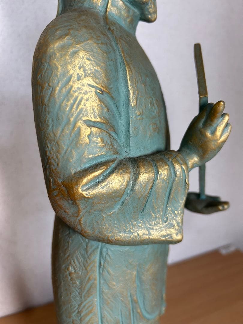 超レア　聖徳太子ブロンズ（青銅）に金青銅色仕上げ　銅像値下げ
