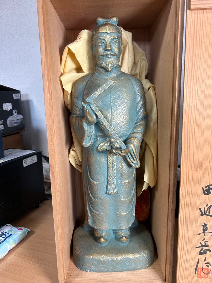 超レア　聖徳太子ブロンズ（青銅）に金青銅色仕上げ　銅像値下げ