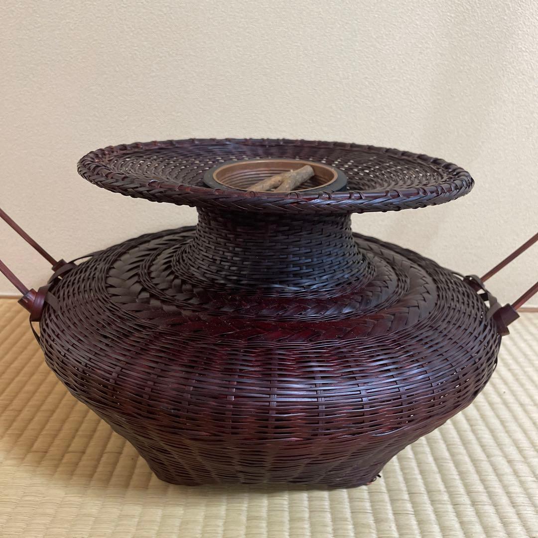 池坊 華道 いけばな 牡丹籠 (手付き) 竹籠 - メルカリ