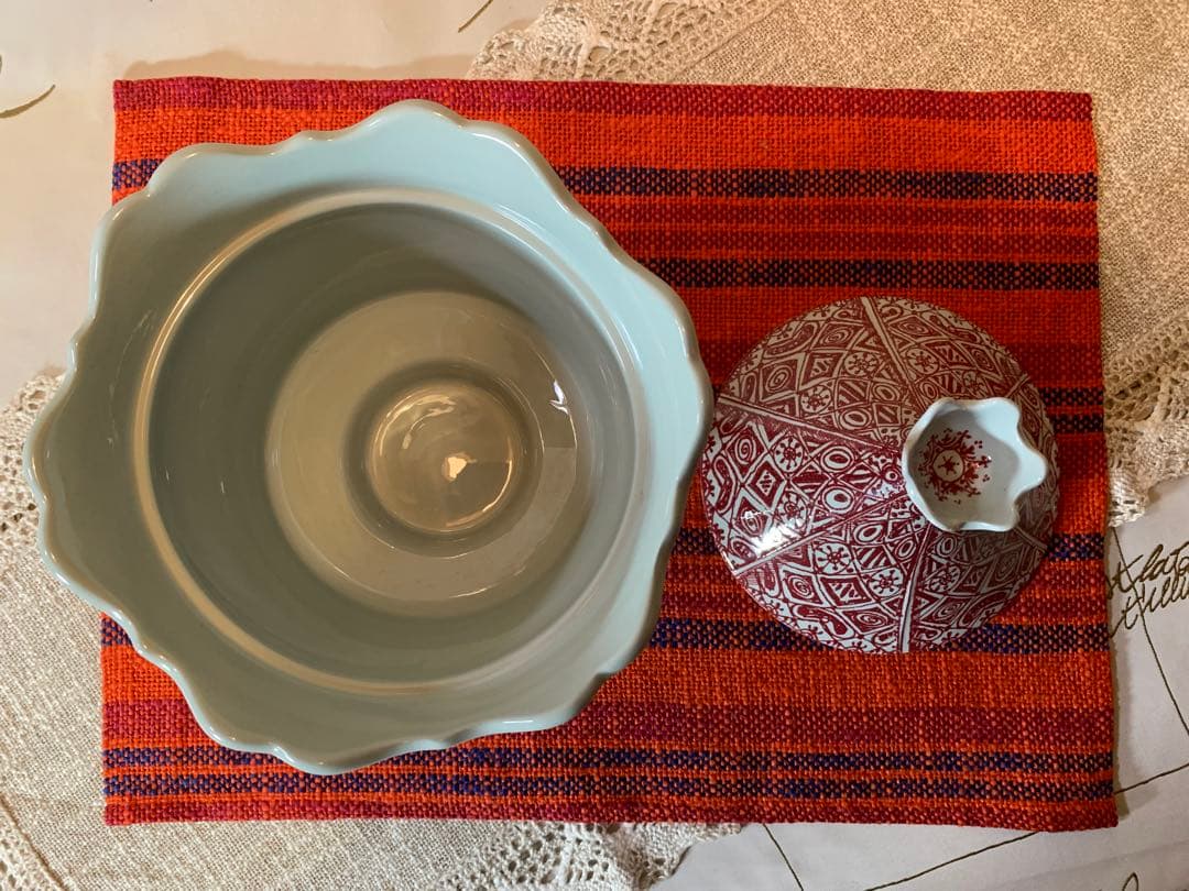 ビヨンヴィンブラッド　激レア・ビンテージのメリーゴーランド型の蓋物可愛すぎます！