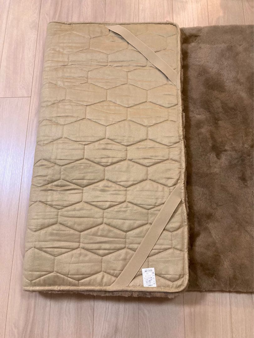 美品◆ ムートン敷きパッド シングル ブラウン 丸八真綿 2025.10月購入