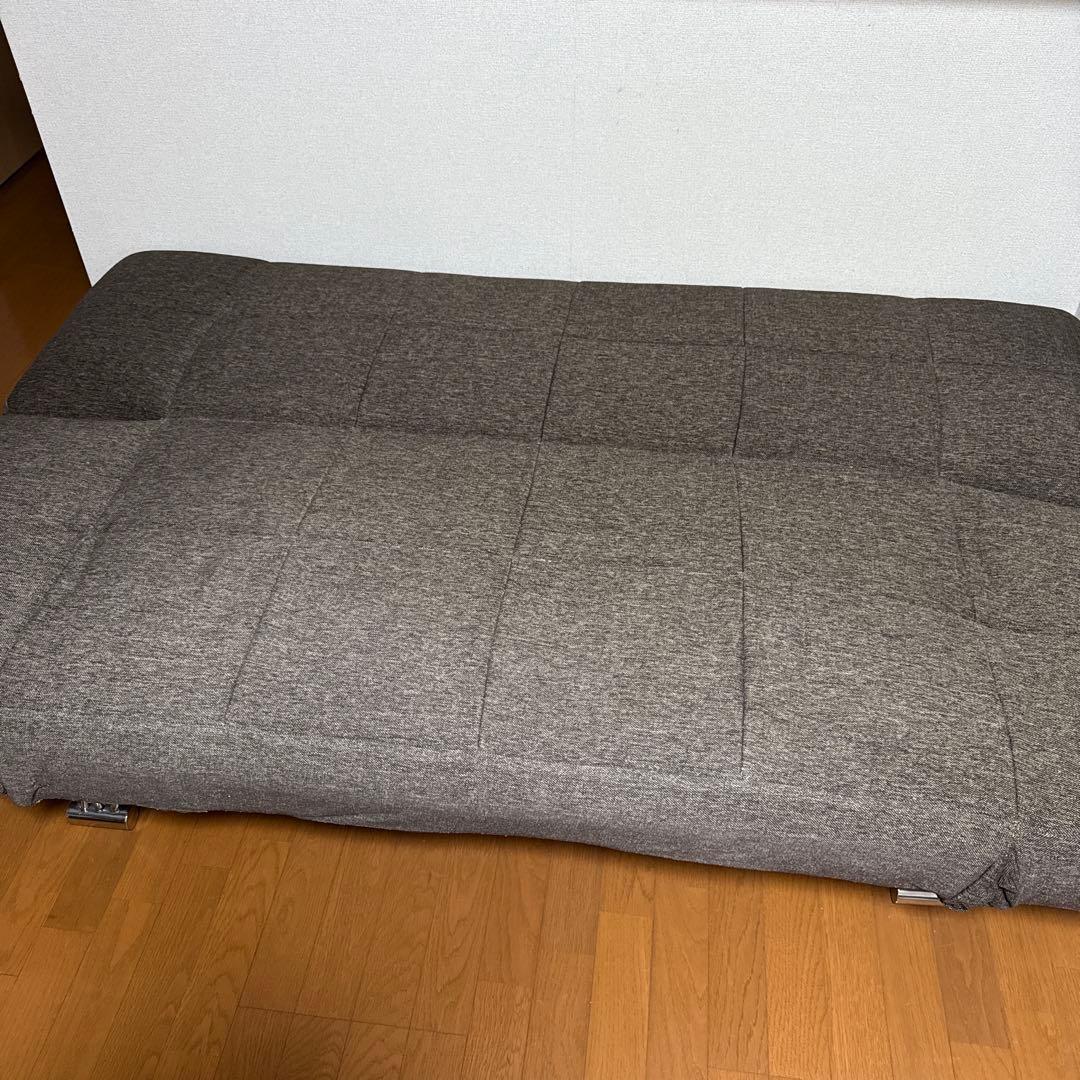 ニトリ　ソファベッド　ブラウン