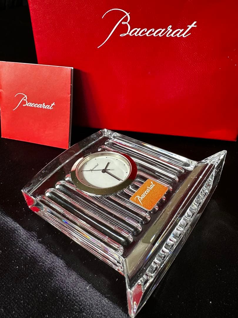 バカラ 置時計 オリジナルボックス フランス クリスタル タイムピース