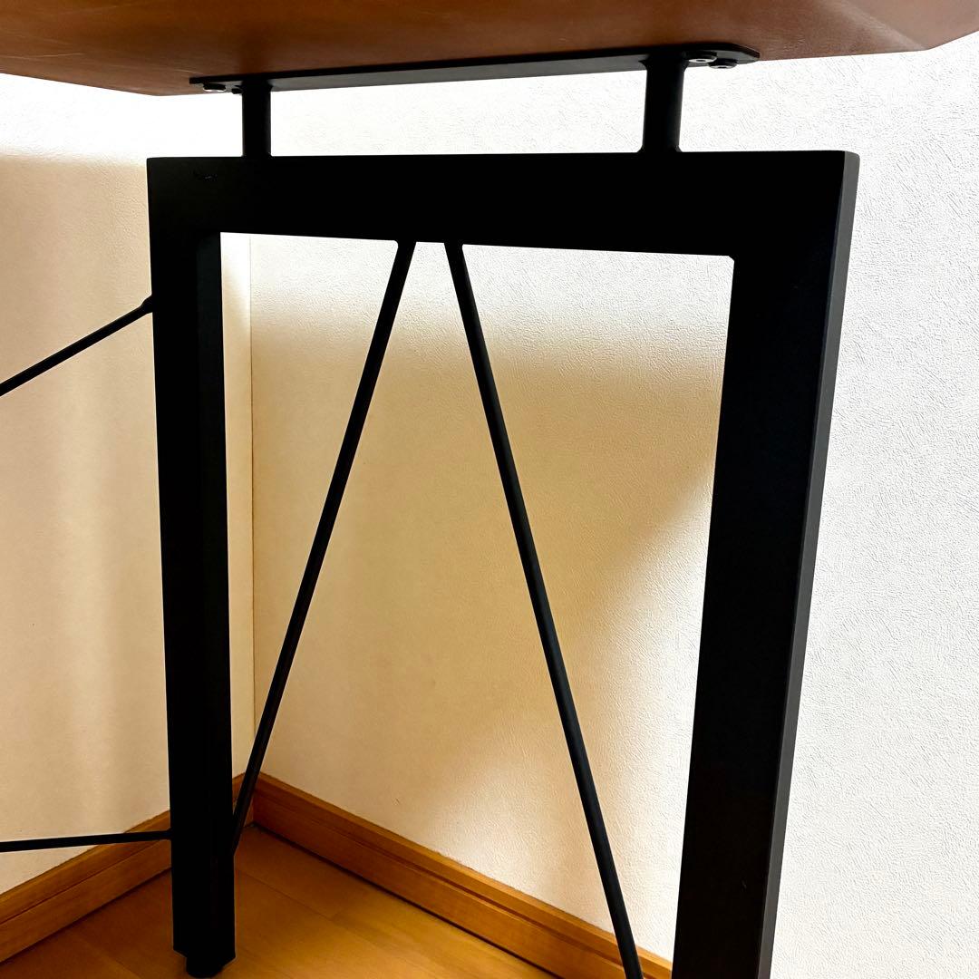 ルームズ大正堂 木製 デスク 120cm ブラウン×ブラック 机 家具 送料込