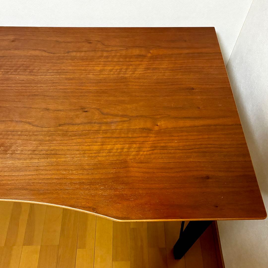 ルームズ大正堂 木製 デスク 120cm ブラウン×ブラック 机 家具 送料込