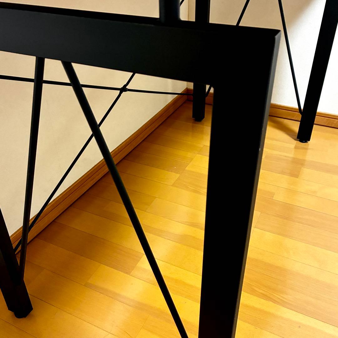 ルームズ大正堂 木製 デスク 120cm ブラウン×ブラック 机 家具 送料込