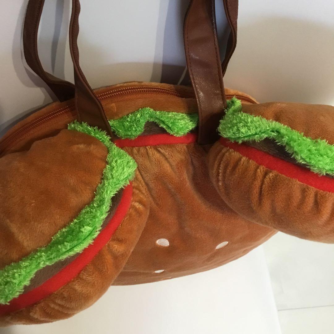 ハンバーガー型ナップザック ミッキー耳付き　ミッキーマウス￼ ディズニーランド￼