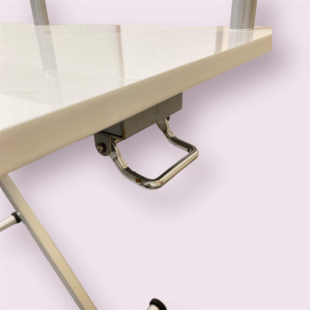 ディノス 昇降式 リフティングテーブル ガラス 二重天板