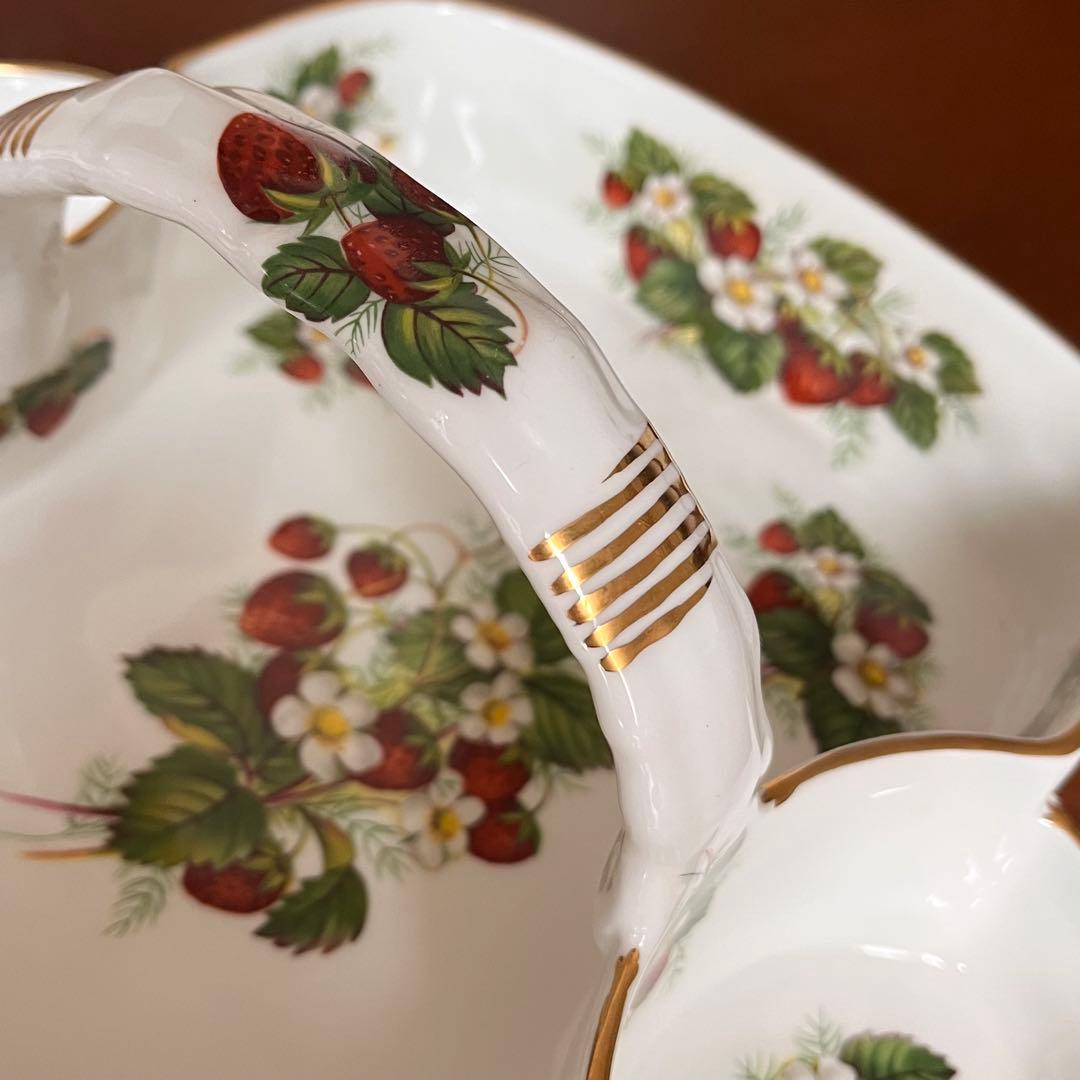 【希少品】英国製　ハマースレイ★ストロベリーパイプ★バスケット