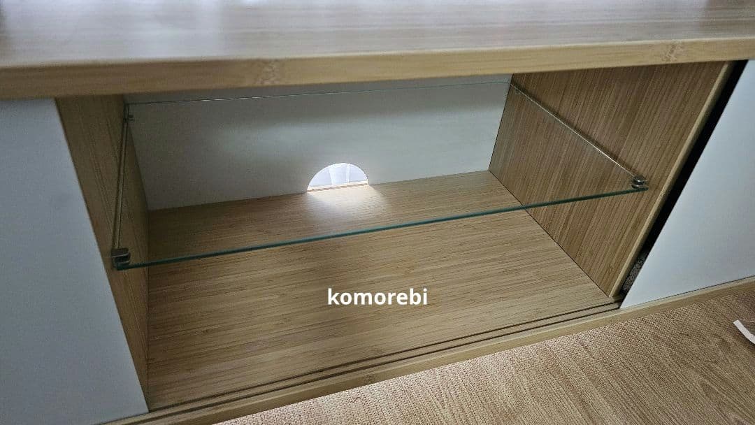 【引き取り限定】 イケア SVENARUM テレビ台 引き戸 竹 生産終了品