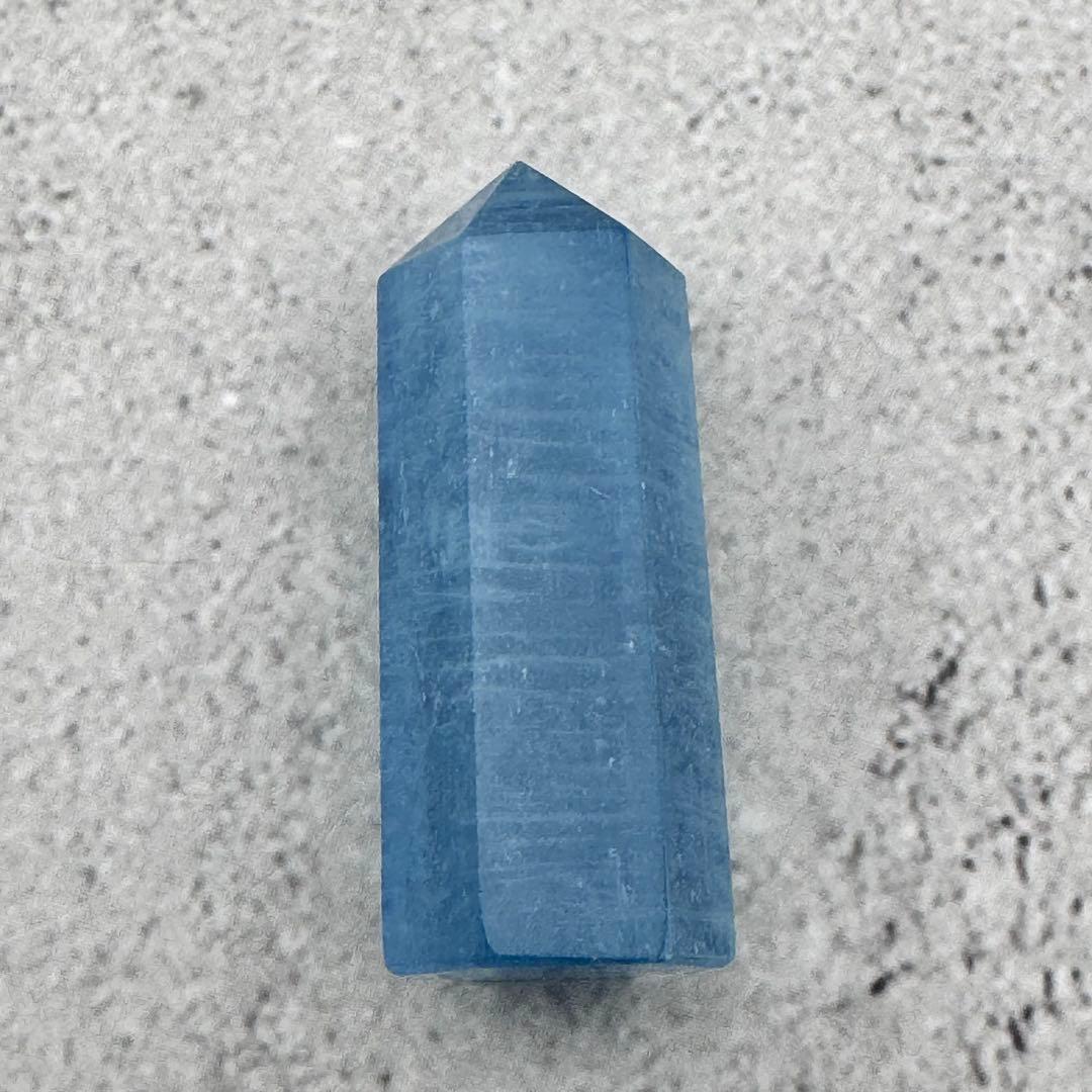 G-117アクアマリン六角ポイント　水色原石　天然石　パワーストーン