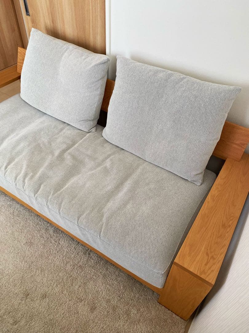 ナガノインテリア LC031 2.5人掛けソファ 無垢材フレーム