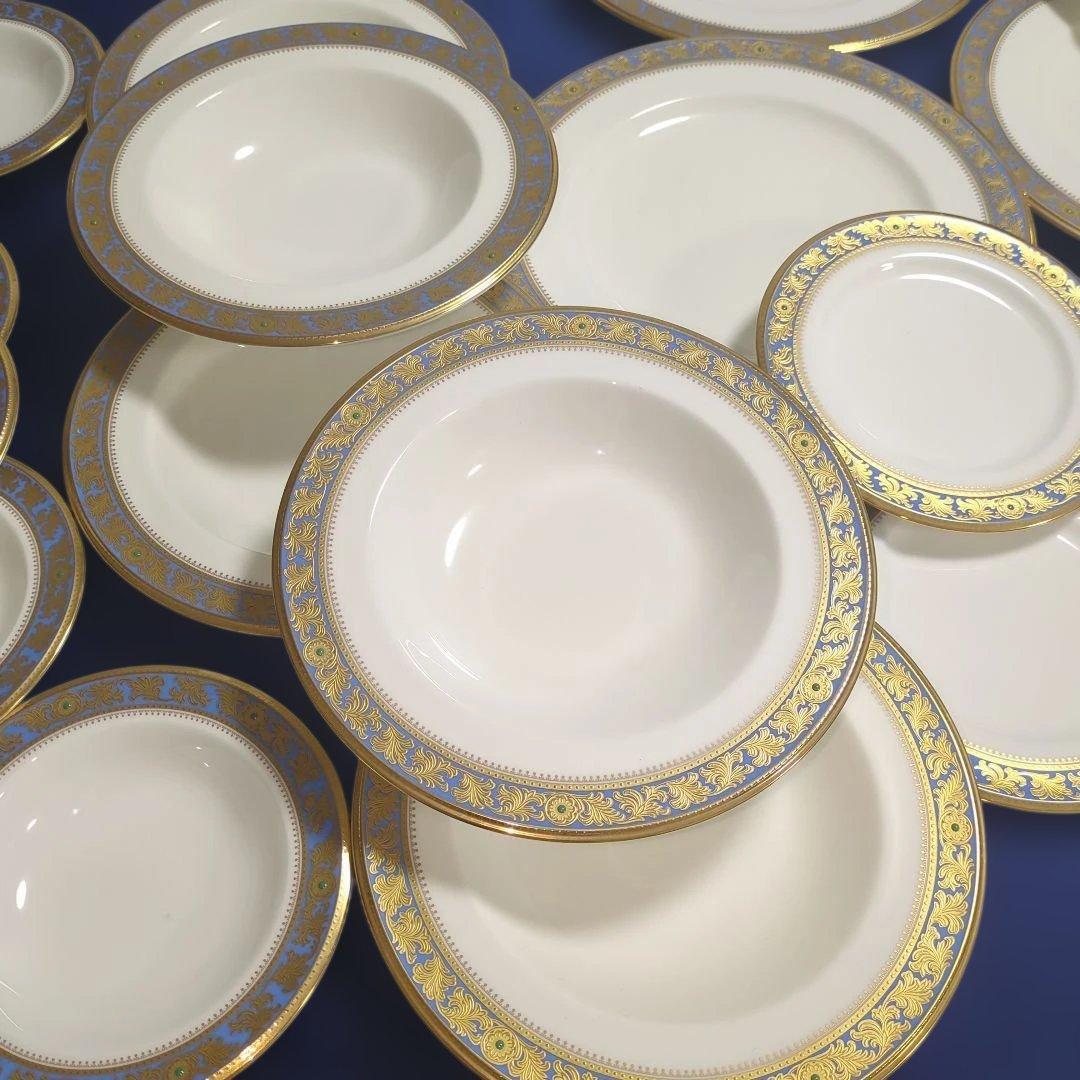 ノリタケ グランブロシェ 食器20点セット 白地 金色装飾