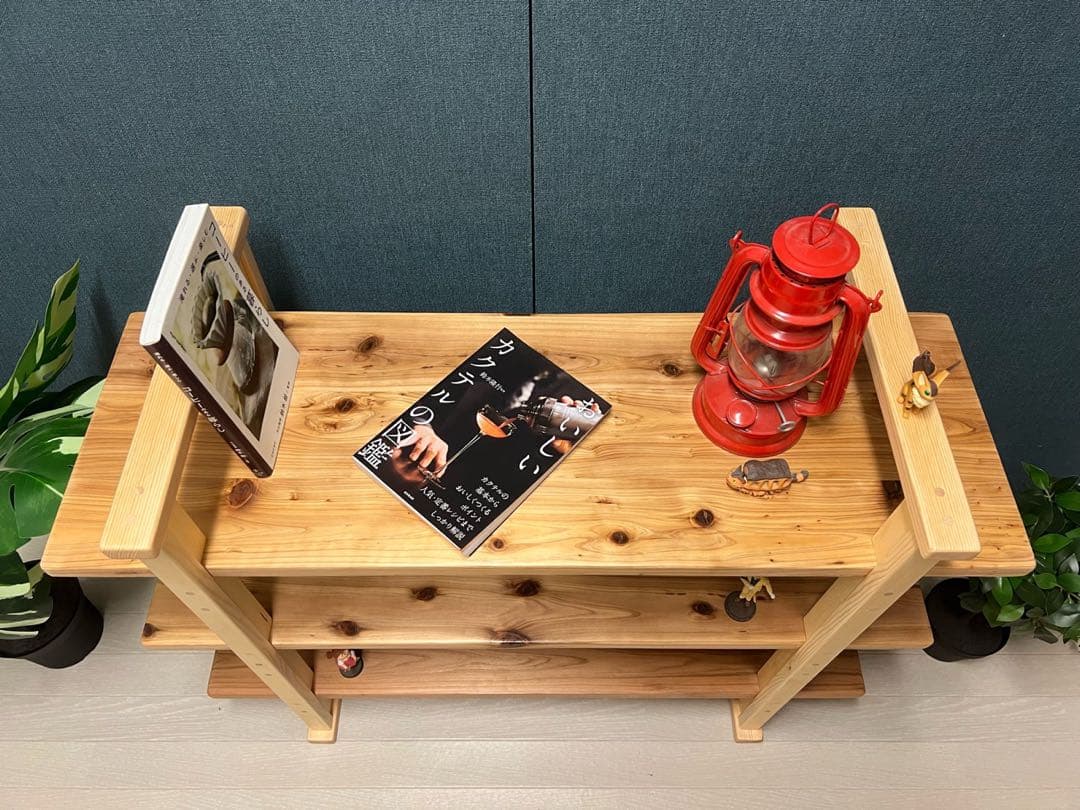 【送料無料】 オープンラック 本棚 小物置き 杉 ナチュラル 3段