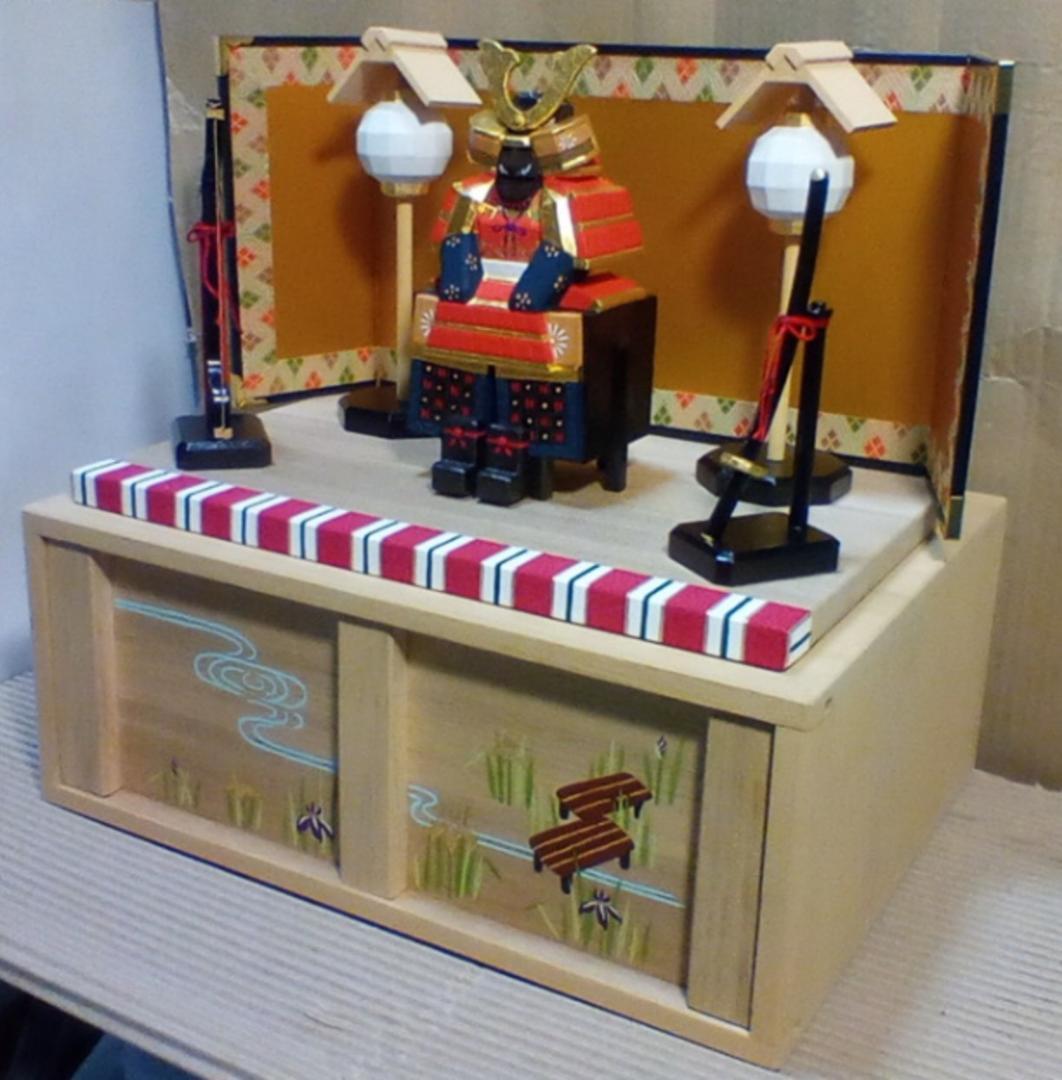 奈良一刀彫　五月人形「甲冑平飾」