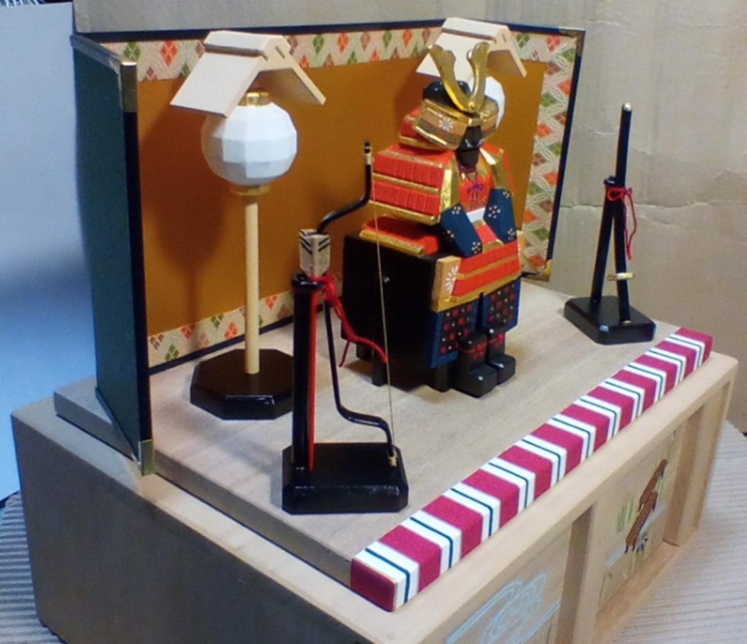 奈良一刀彫　五月人形「甲冑平飾」