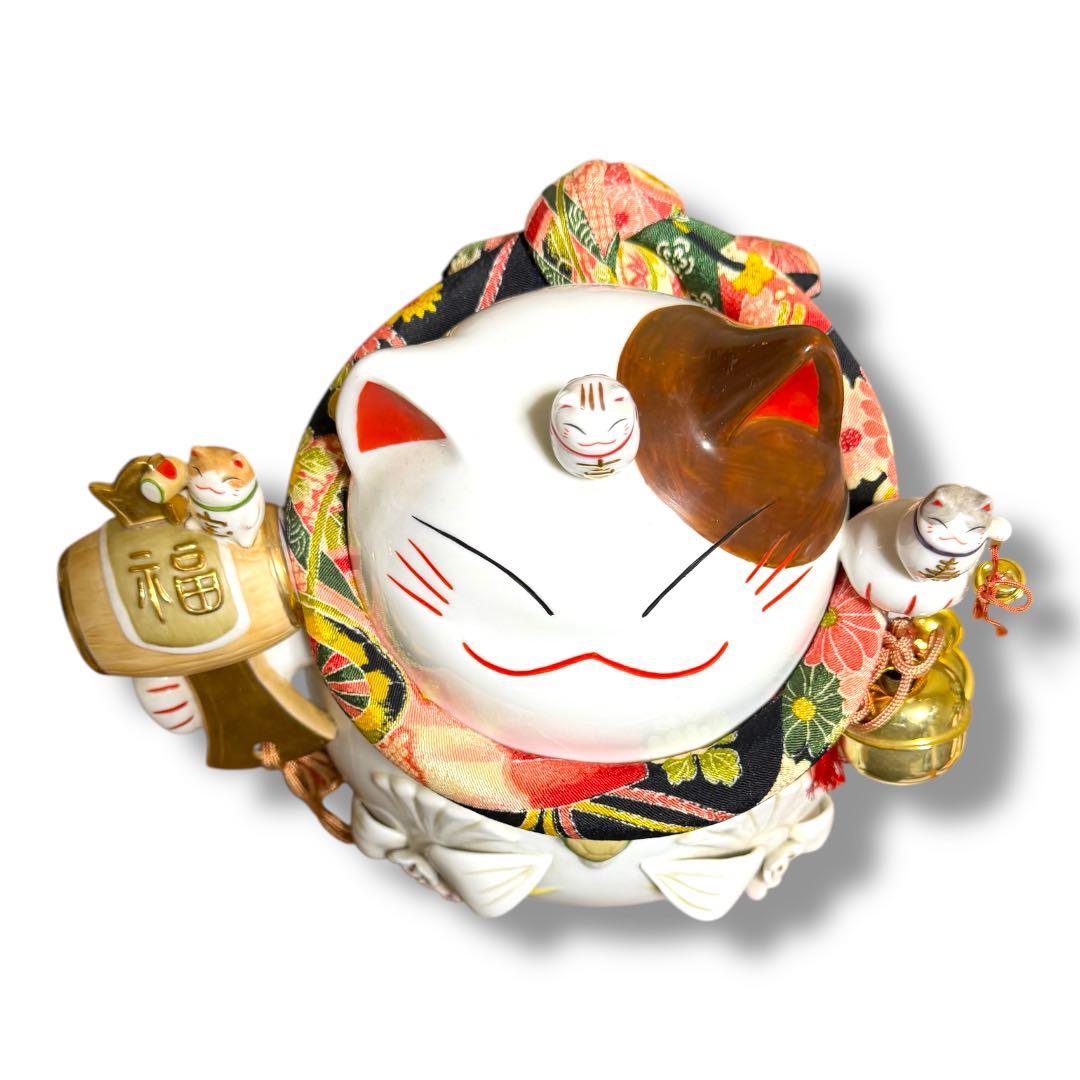 《レア》猫舎道楽堂本舗 大きい招き猫 貯金箱 高さ約30cm