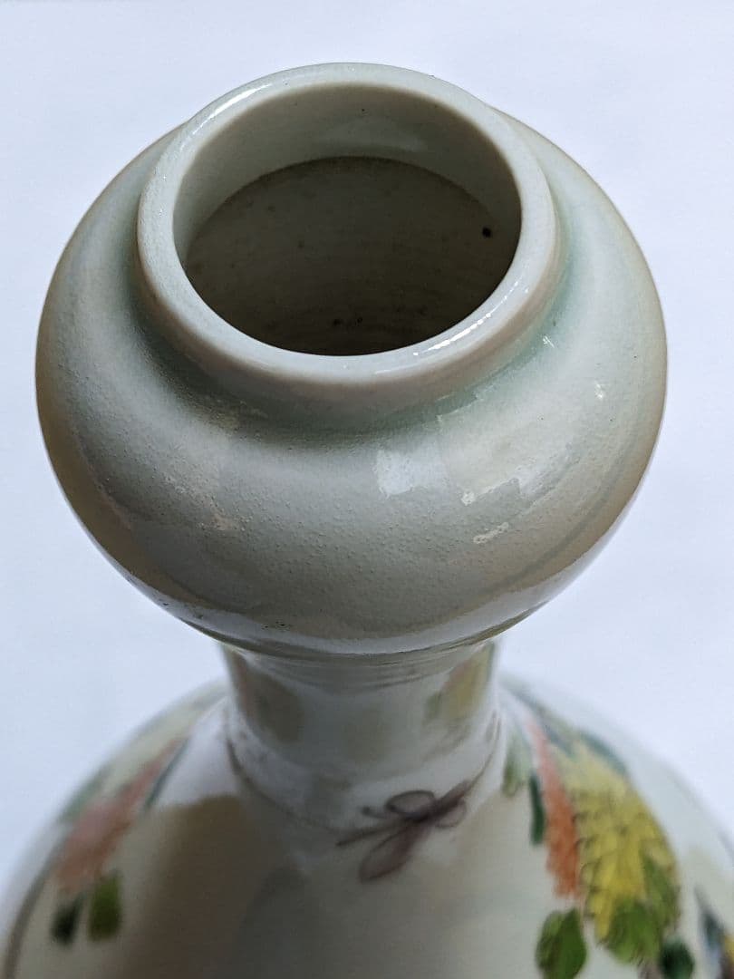 ♢中国陶磁 粉彩 花鳥図 瓶 花瓶 光緒年製 コレクション 骨董品