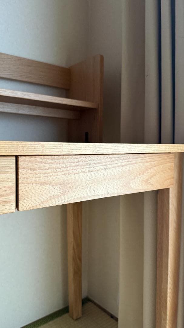 無印良品 オーク 木製デスク＆上置き棚