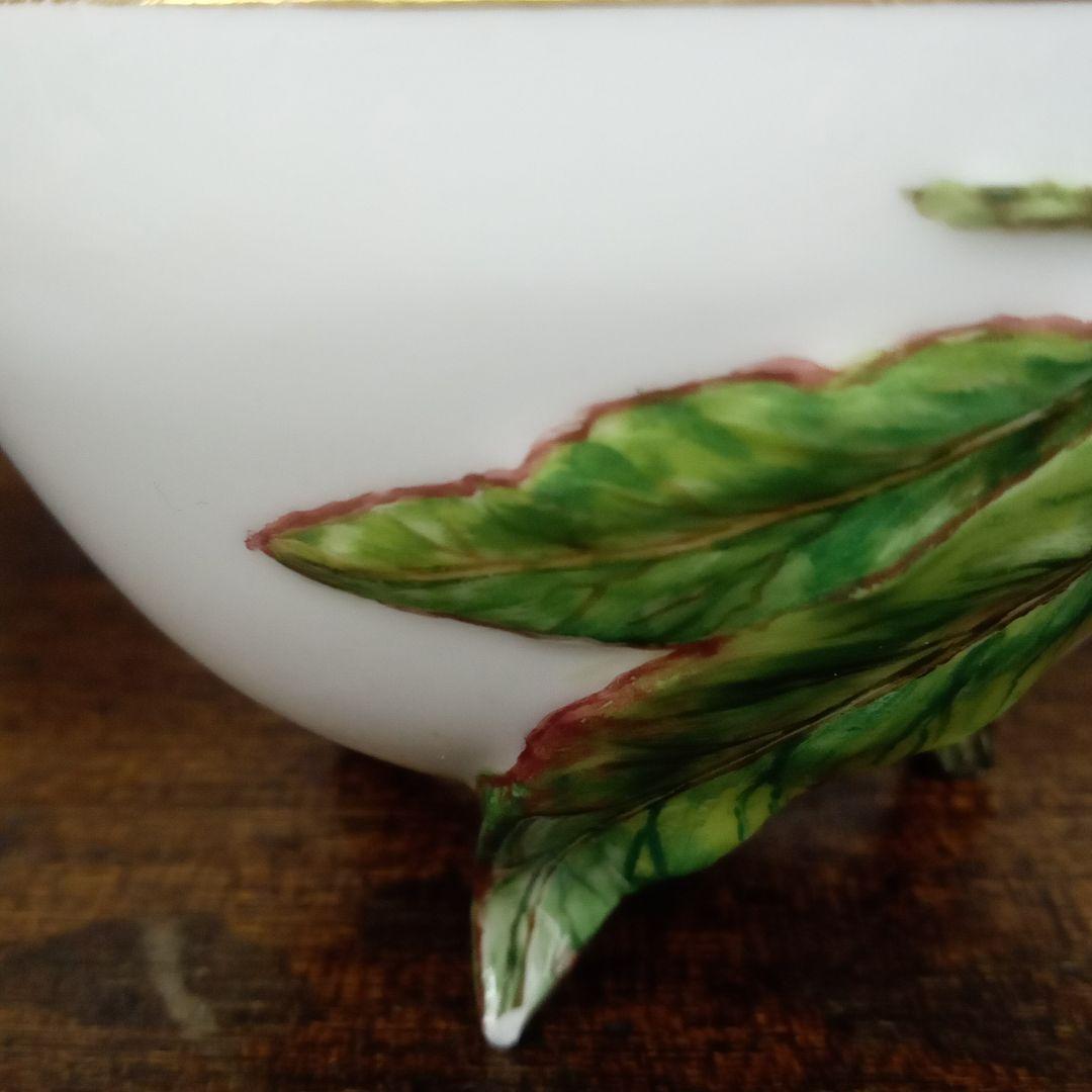 イングランド　アンティーク　マジョリカ焼　桜　カップ