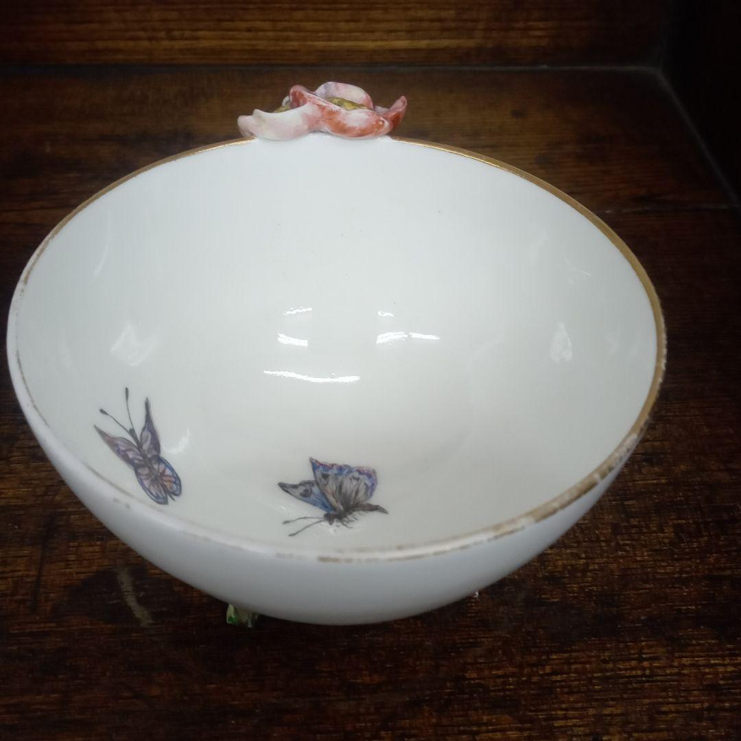 イングランド　アンティーク　マジョリカ焼　桜　カップ