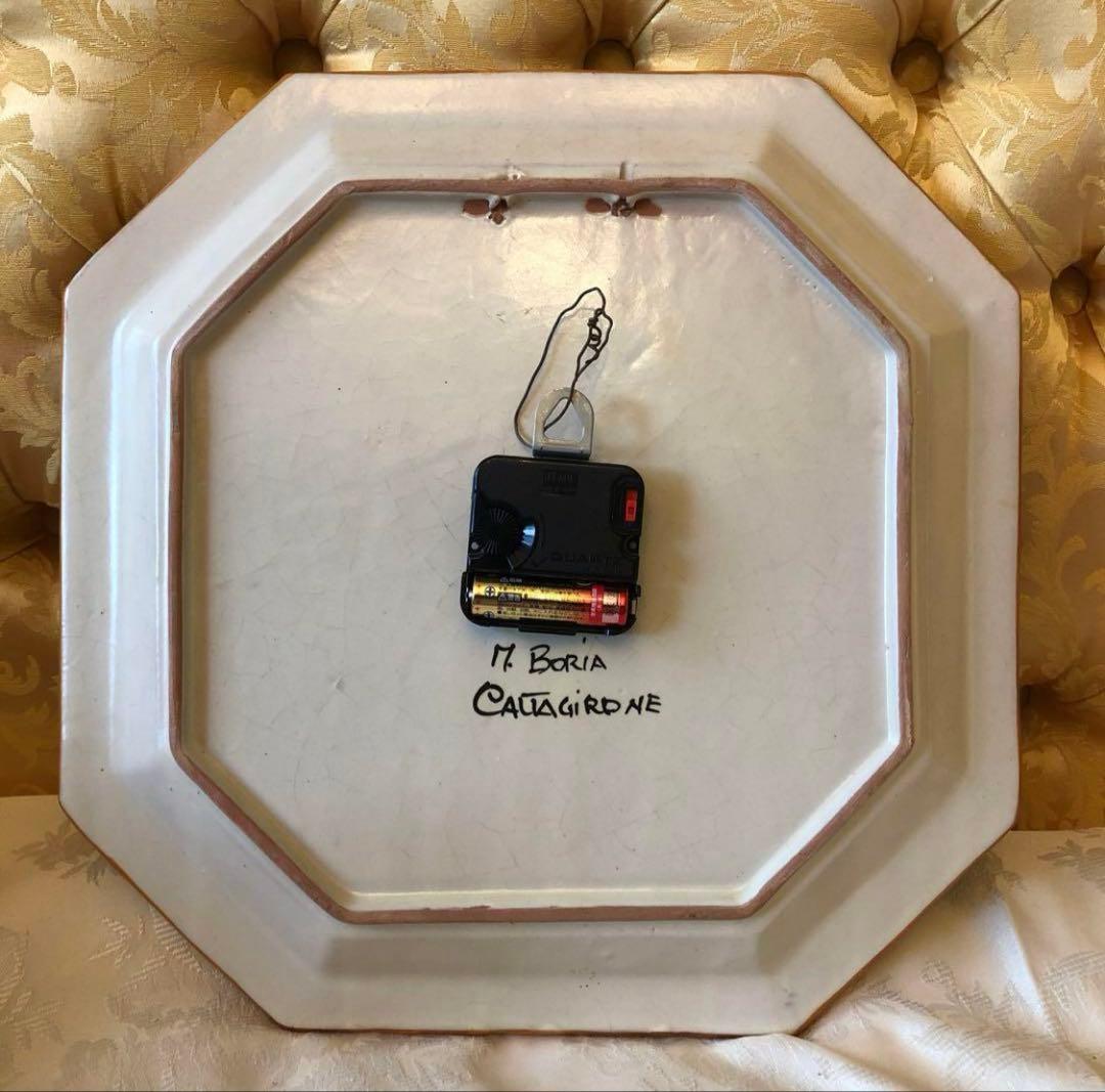 激レア イタリアルネサンス・マヨリカ陶器の掛時計