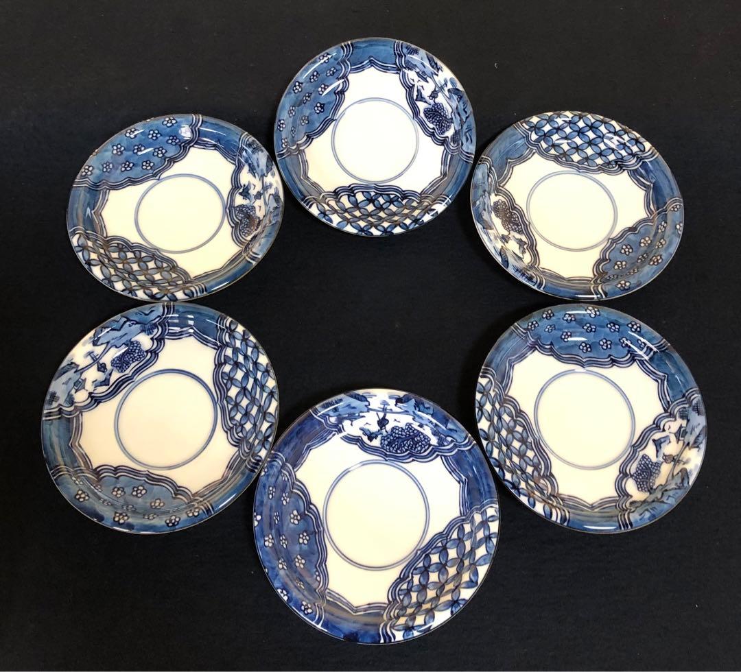 《レ》有田焼 祥瑞手 碗皿6客組 源右衛門作 共箱 251125え6