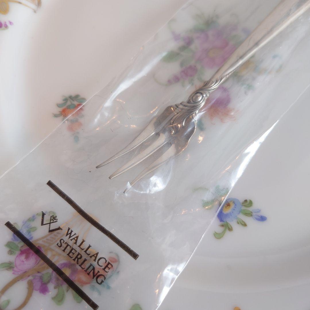 アメリカ　純銀　シルバー　フォーク　スターリングシルバー　Wallace